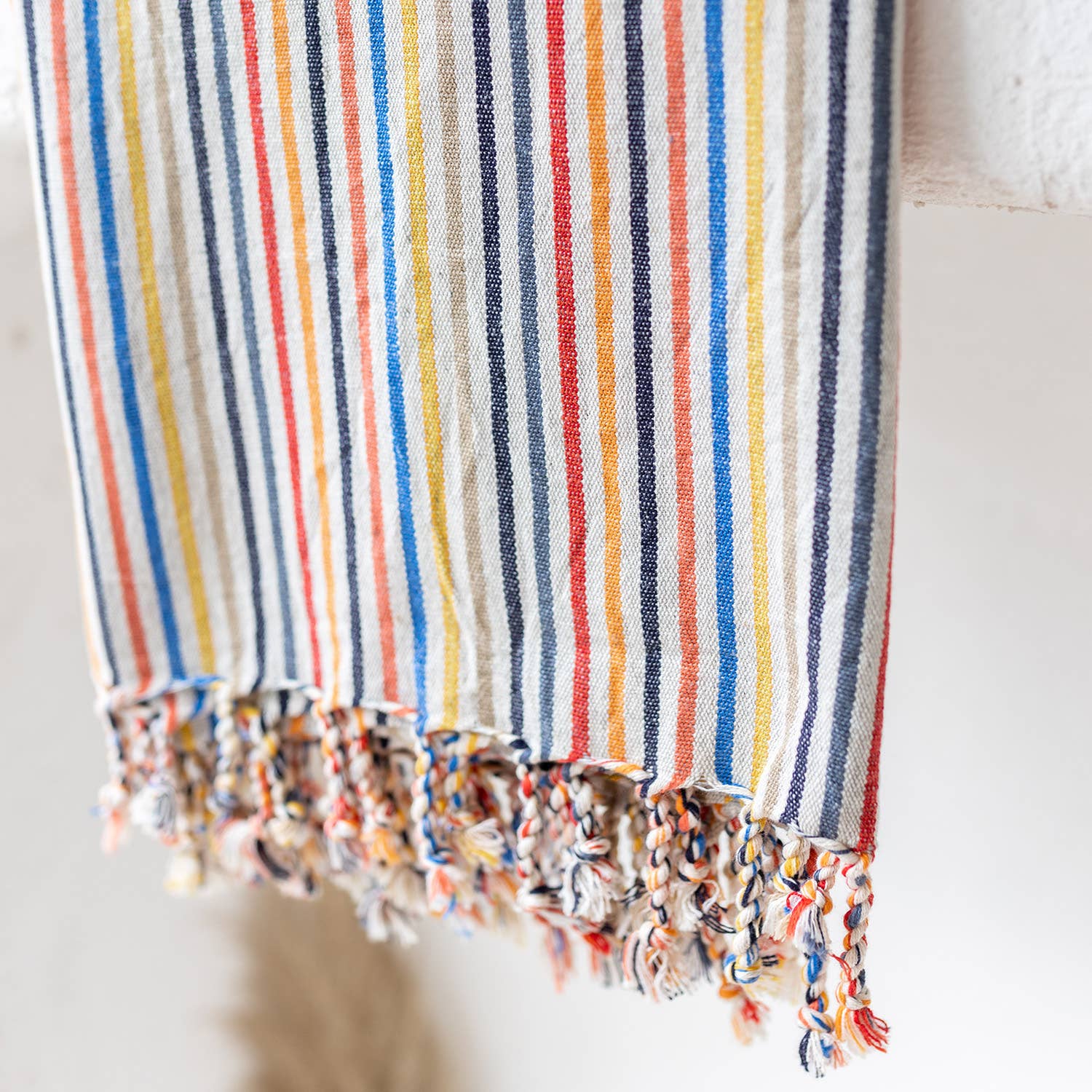 Rustic Vintage Bath Beach Towels: Light Stripe