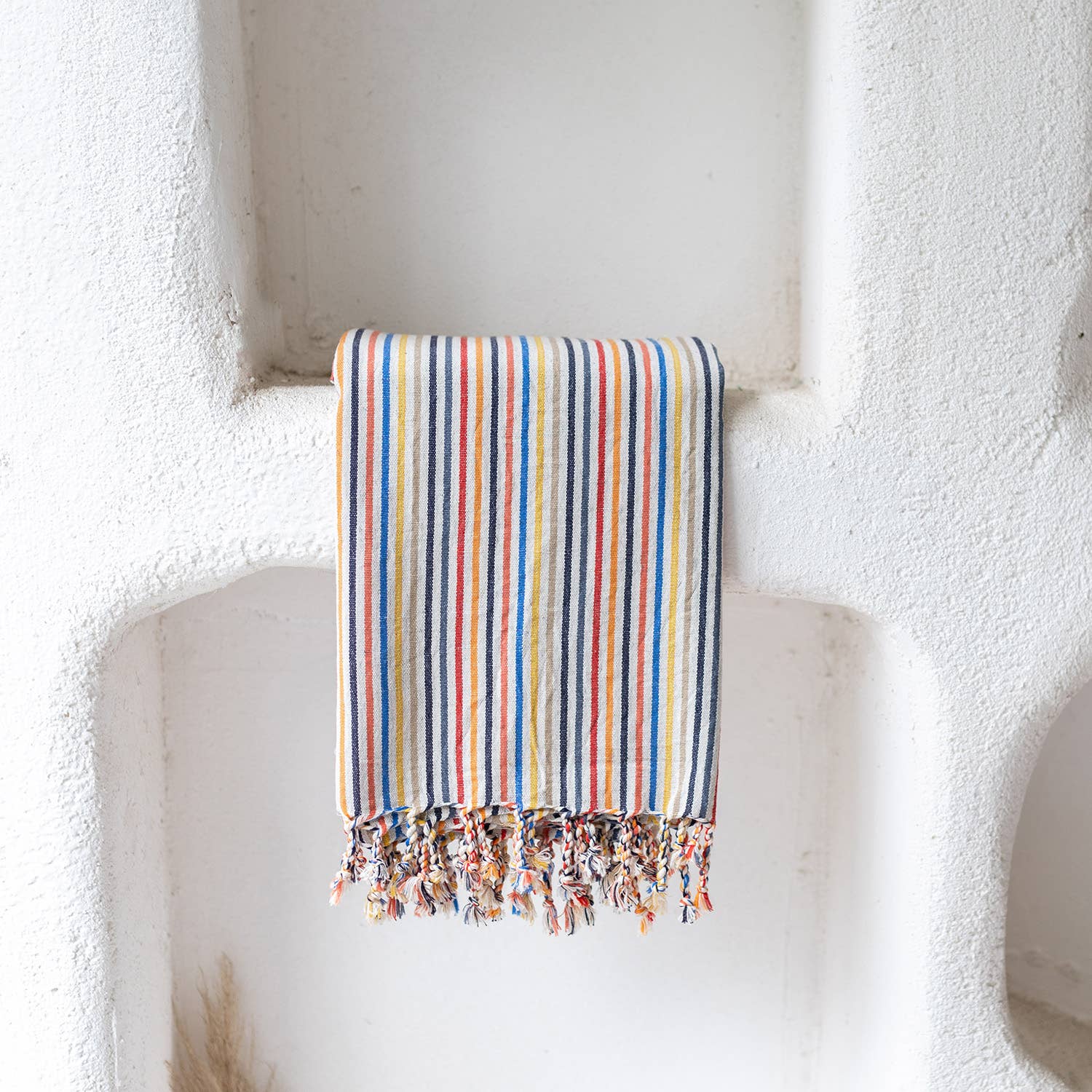 Rustic Vintage Bath Beach Towels: Light Stripe