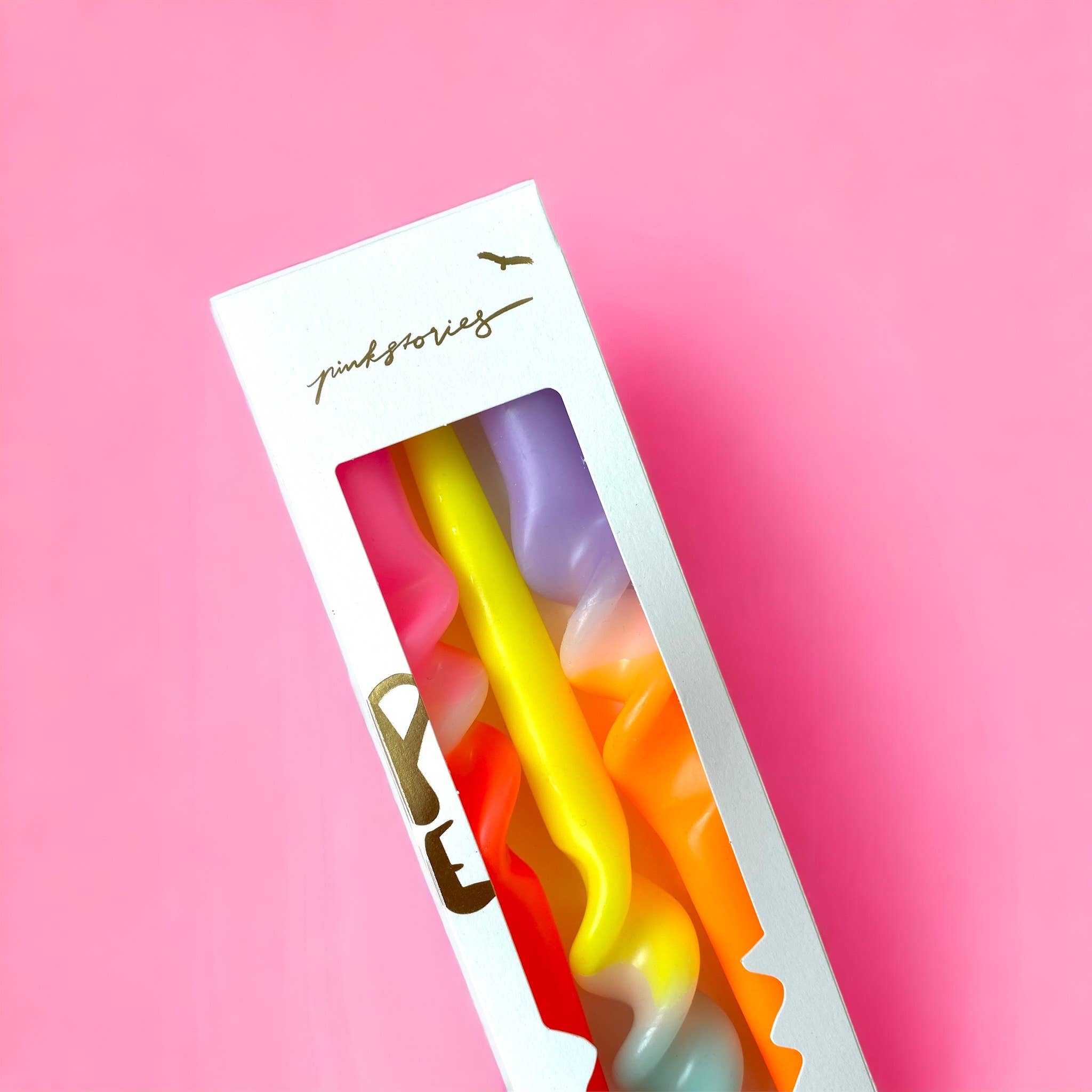 Dip Dye Swirl - Topsy Turvy Taper Candle