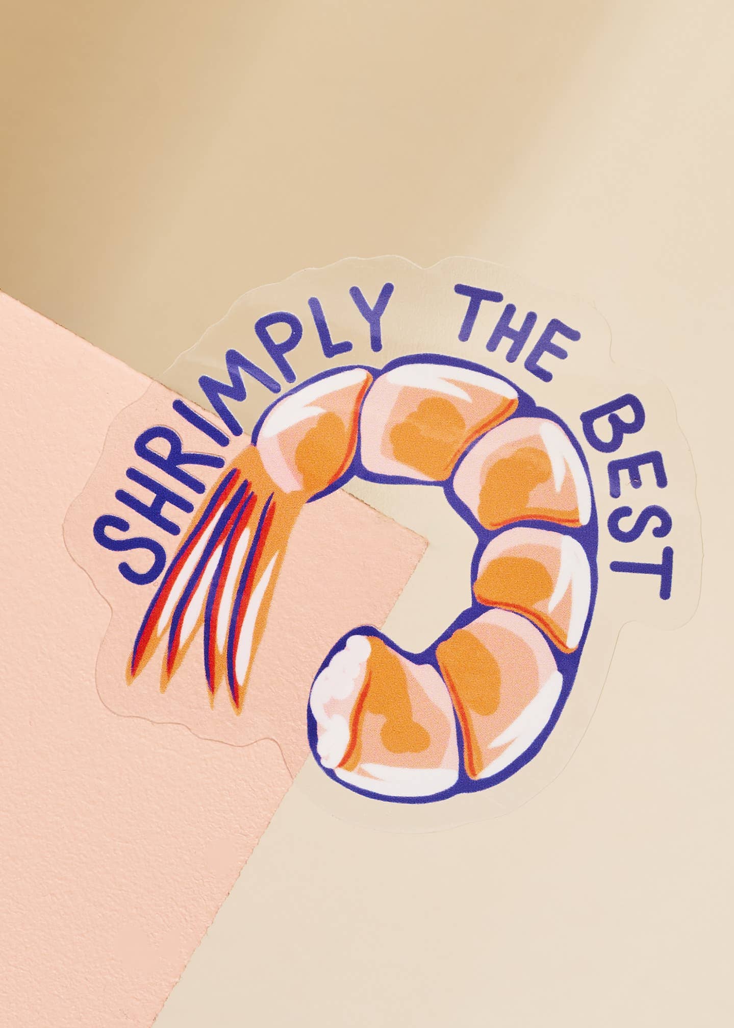 Shrimply The Best Transparent Sticker