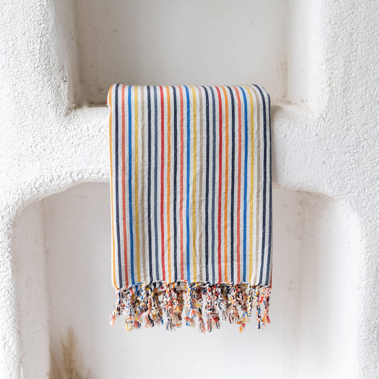 Rustic Vintage Bath Beach Towels: Light Stripe