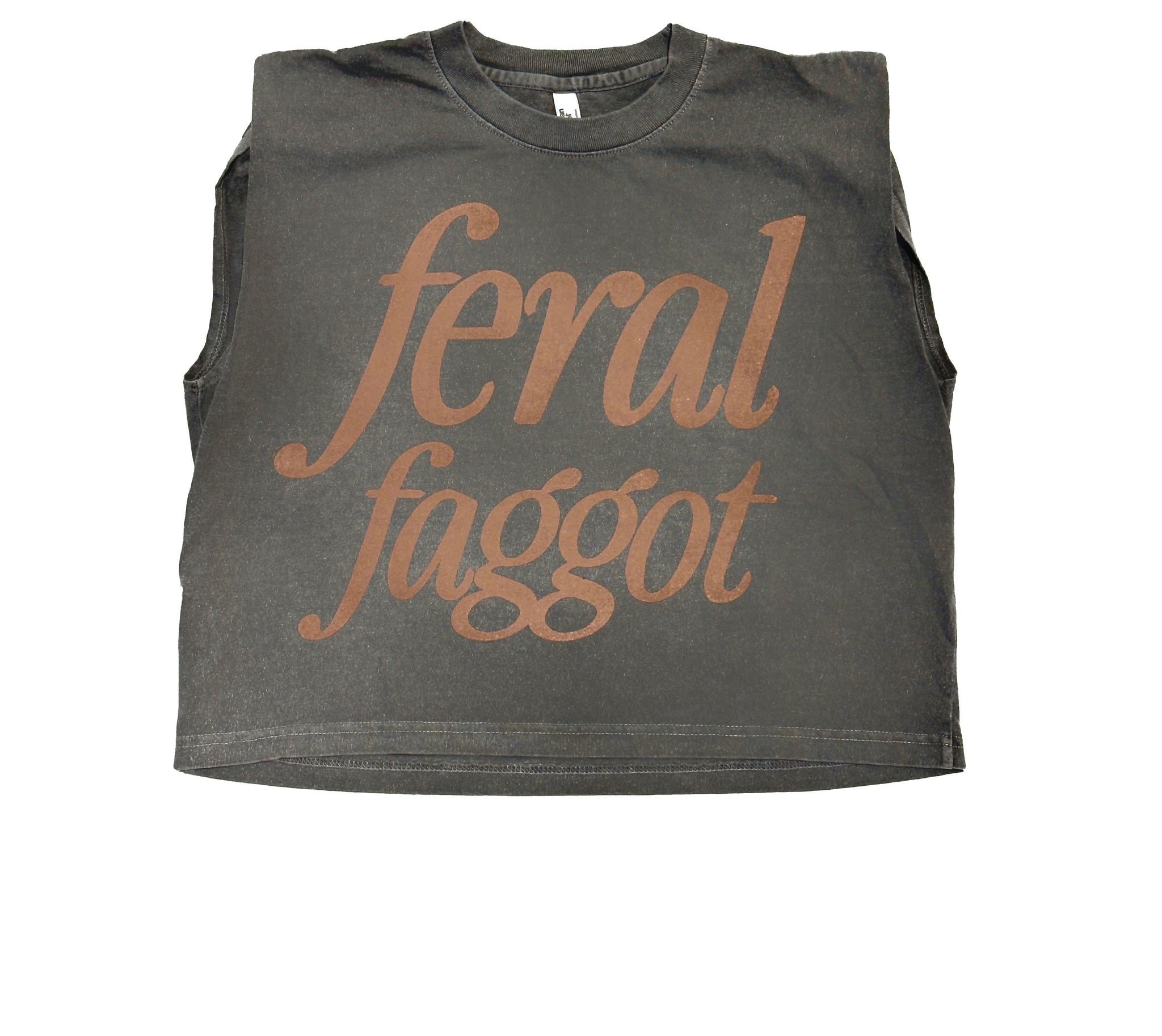 Feral Faggot Cropped Muscle Tank