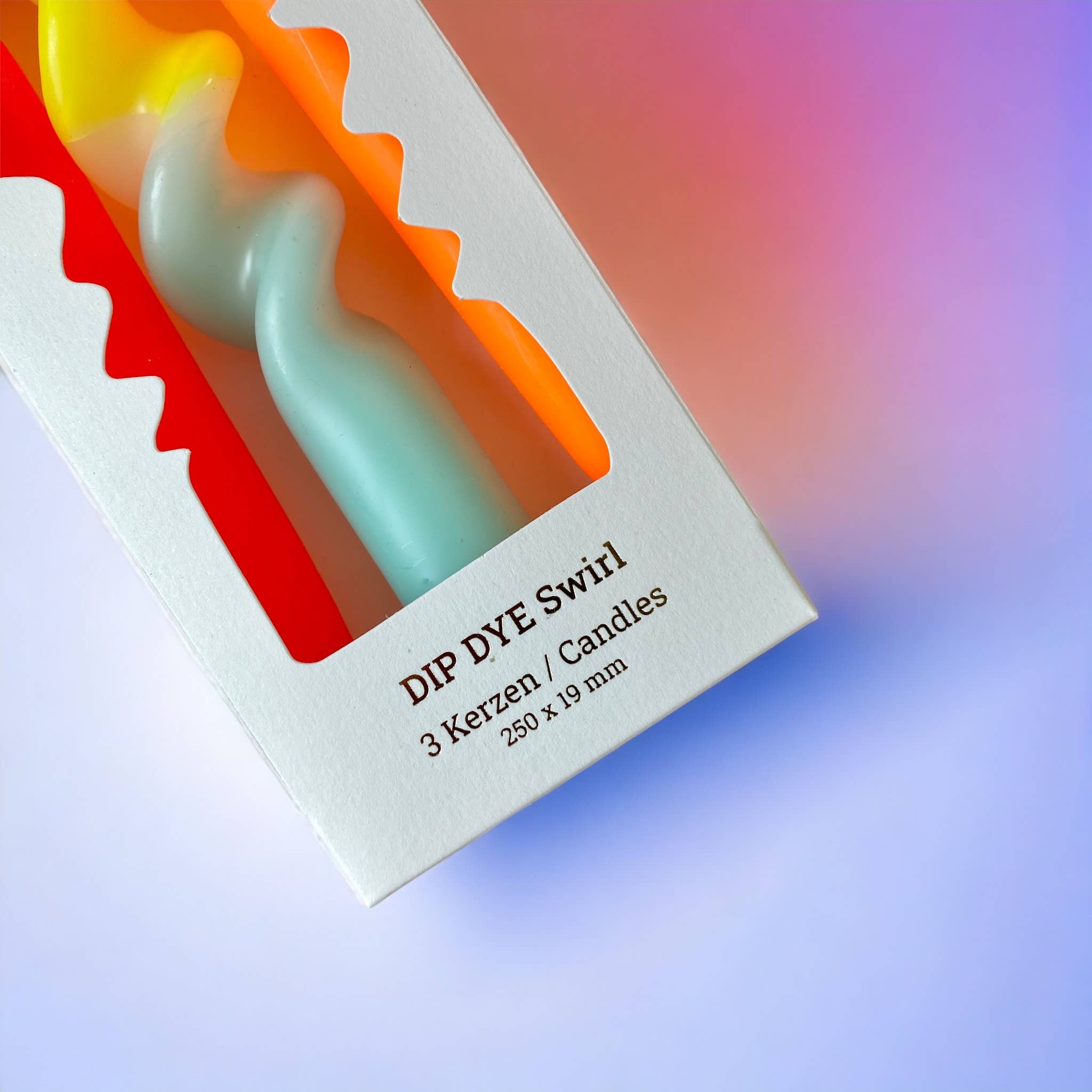 Dip Dye Swirl - Topsy Turvy Taper Candle
