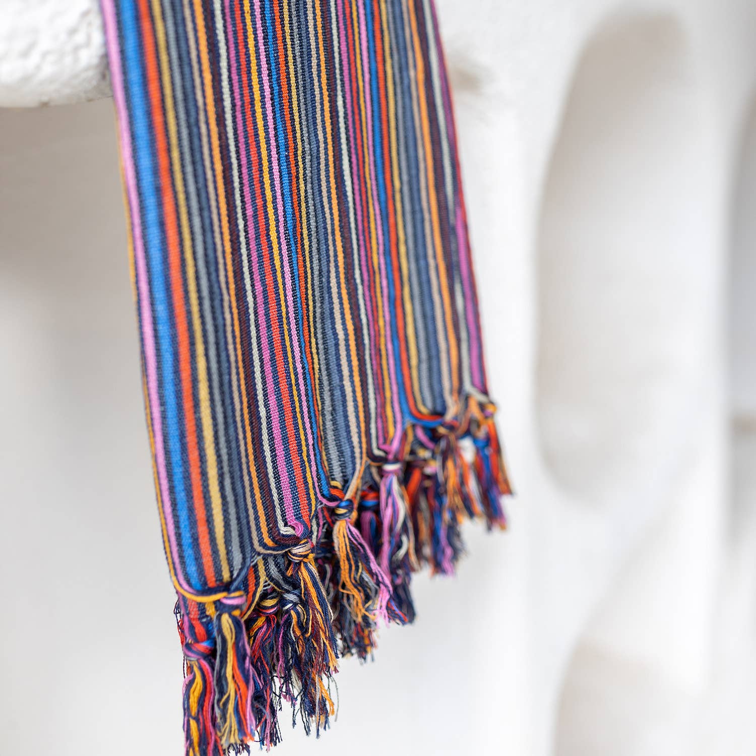 Rustic Vintage Bath Beach Towels: Rainbow Stripe