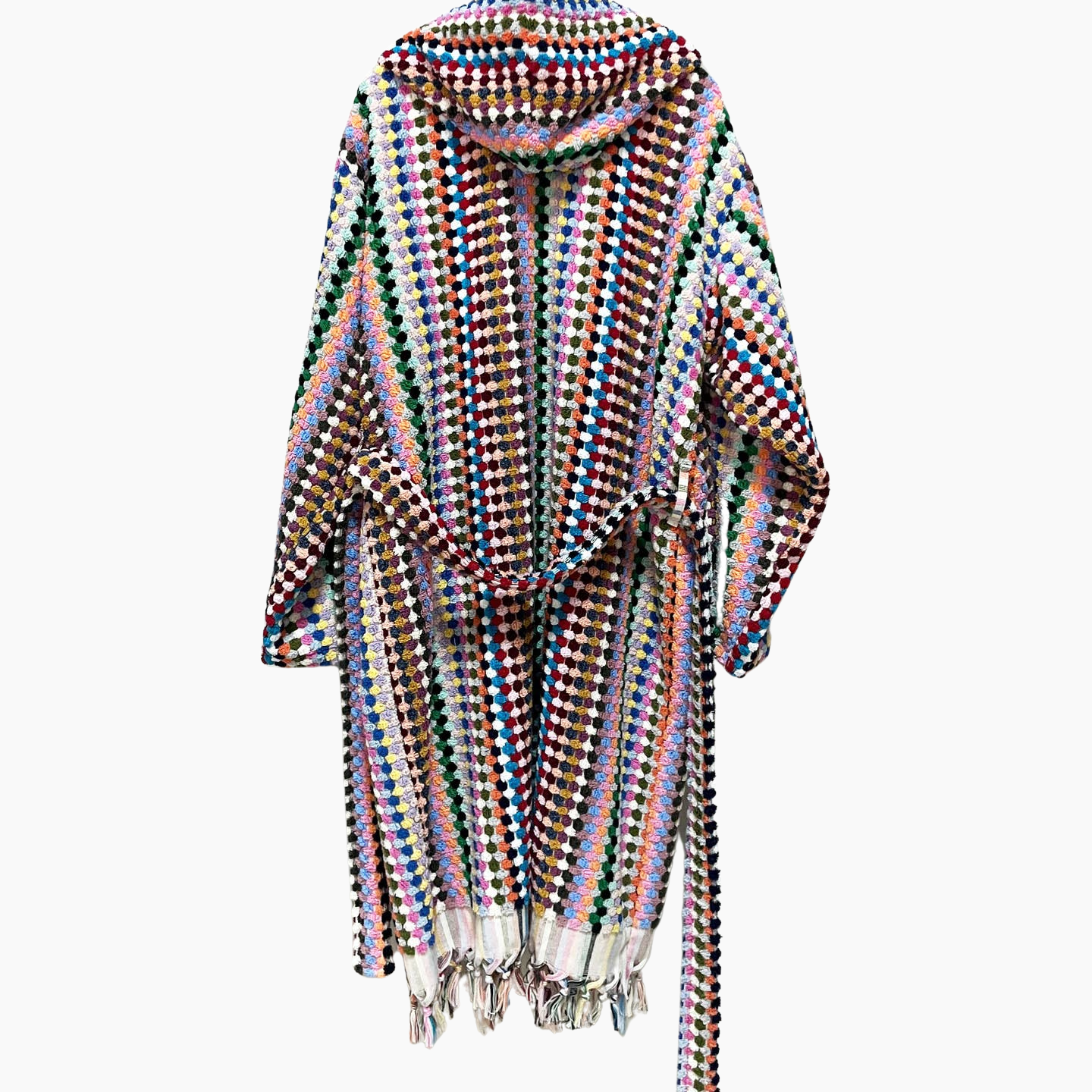 Rainbow Pom Pom Bathrobe Turkish Cotton