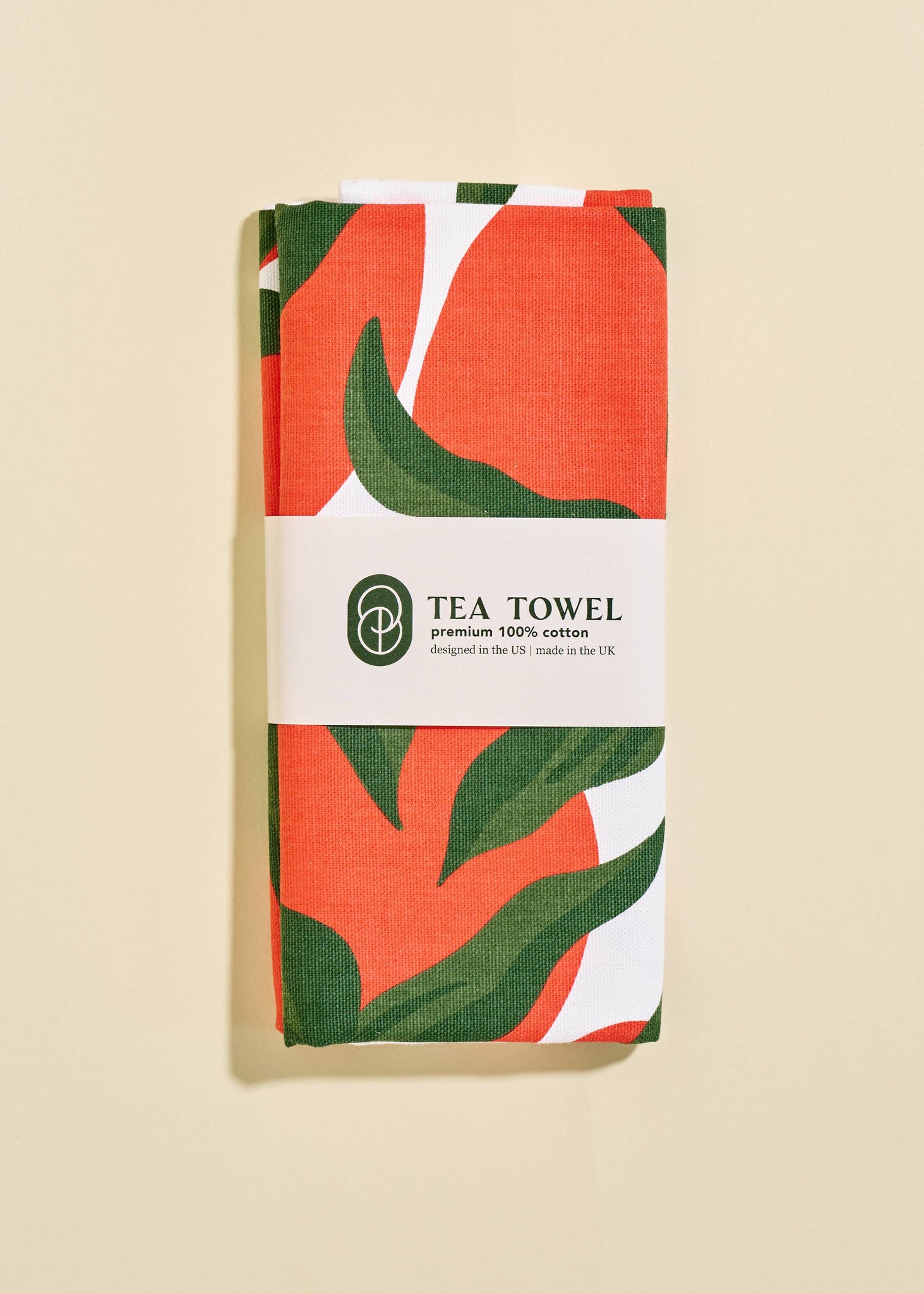 Red Tomato Pomodoro Illustration Tea Towel