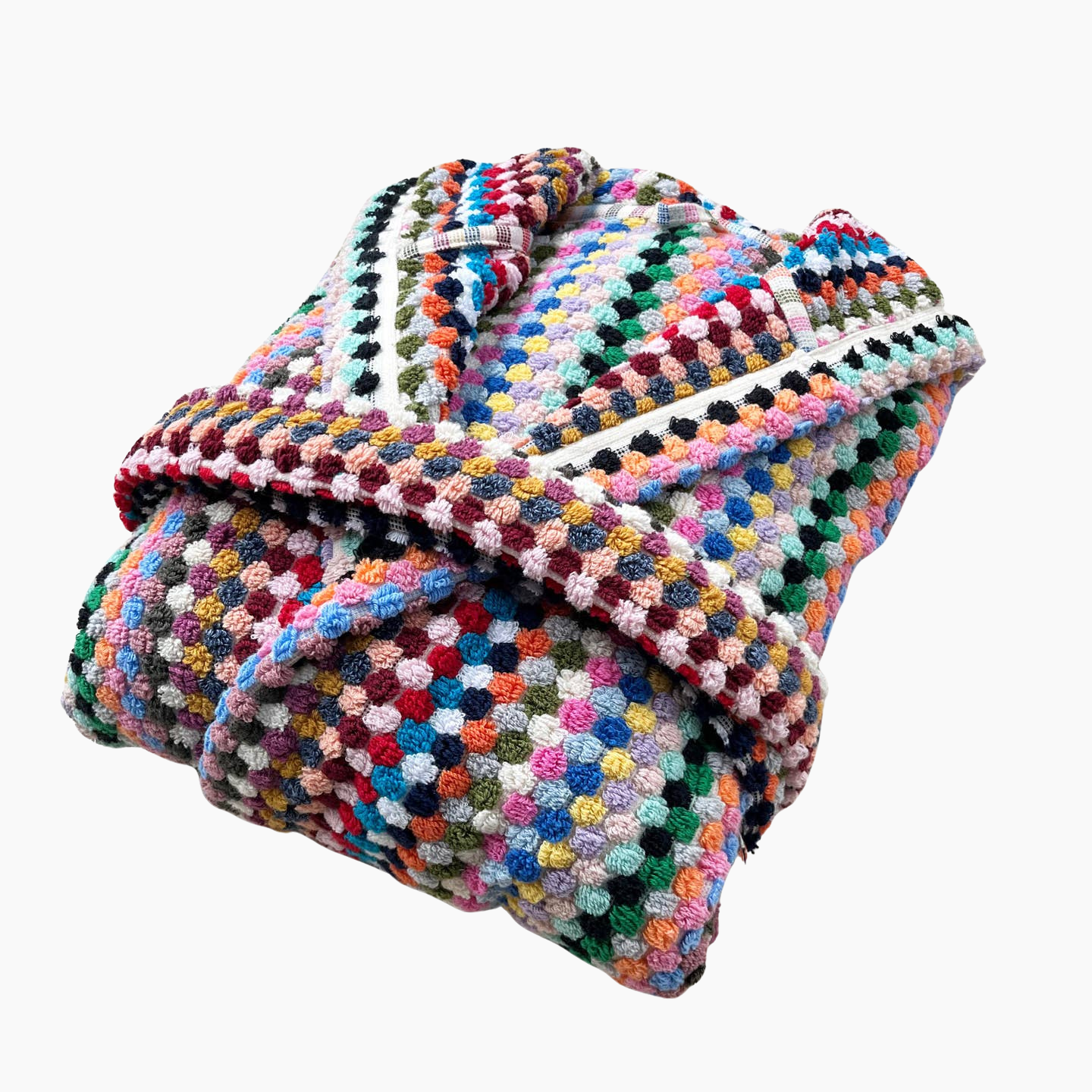 Rainbow Pom Pom Bathrobe Turkish Cotton