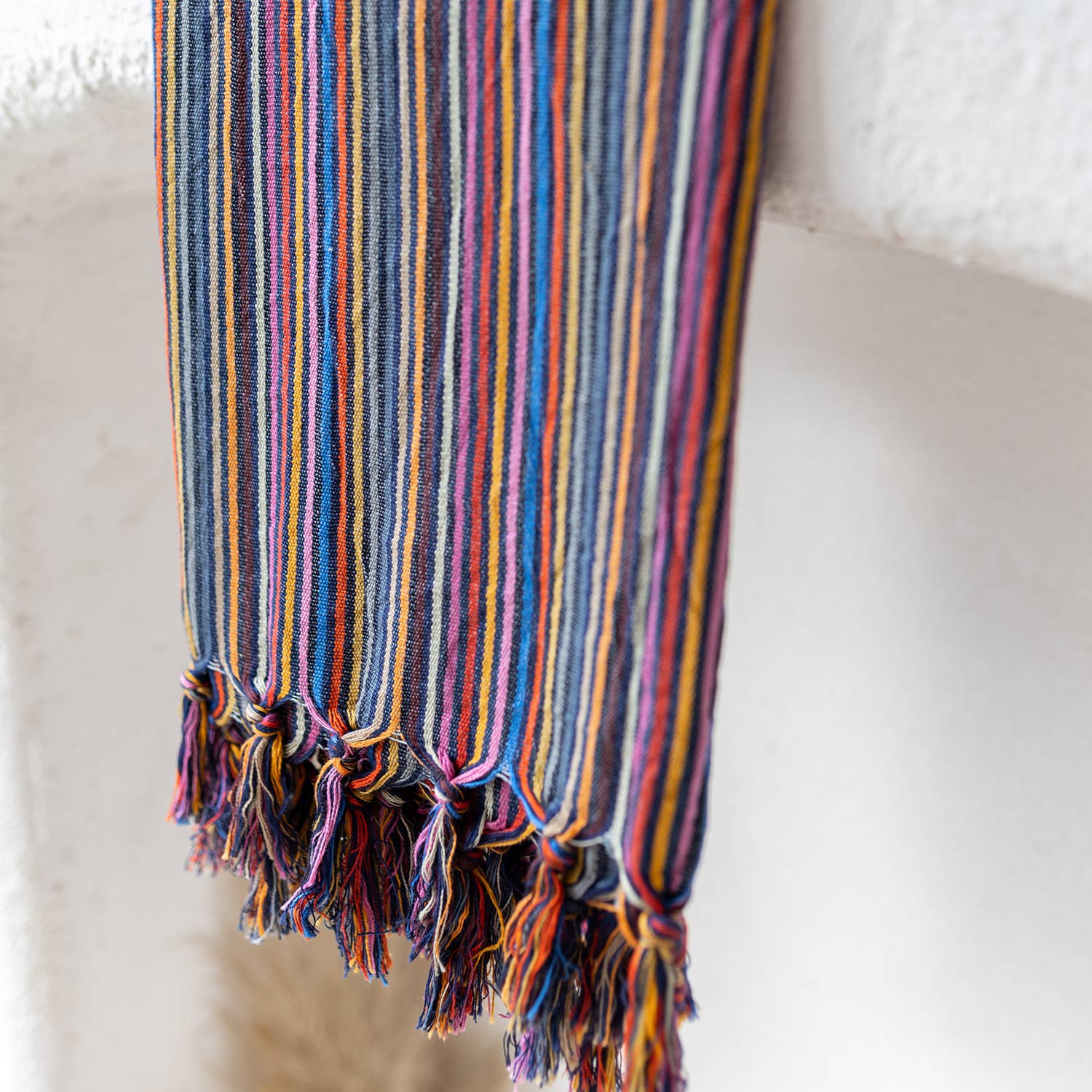 Rustic Vintage Bath Beach Towels: Rainbow Stripe