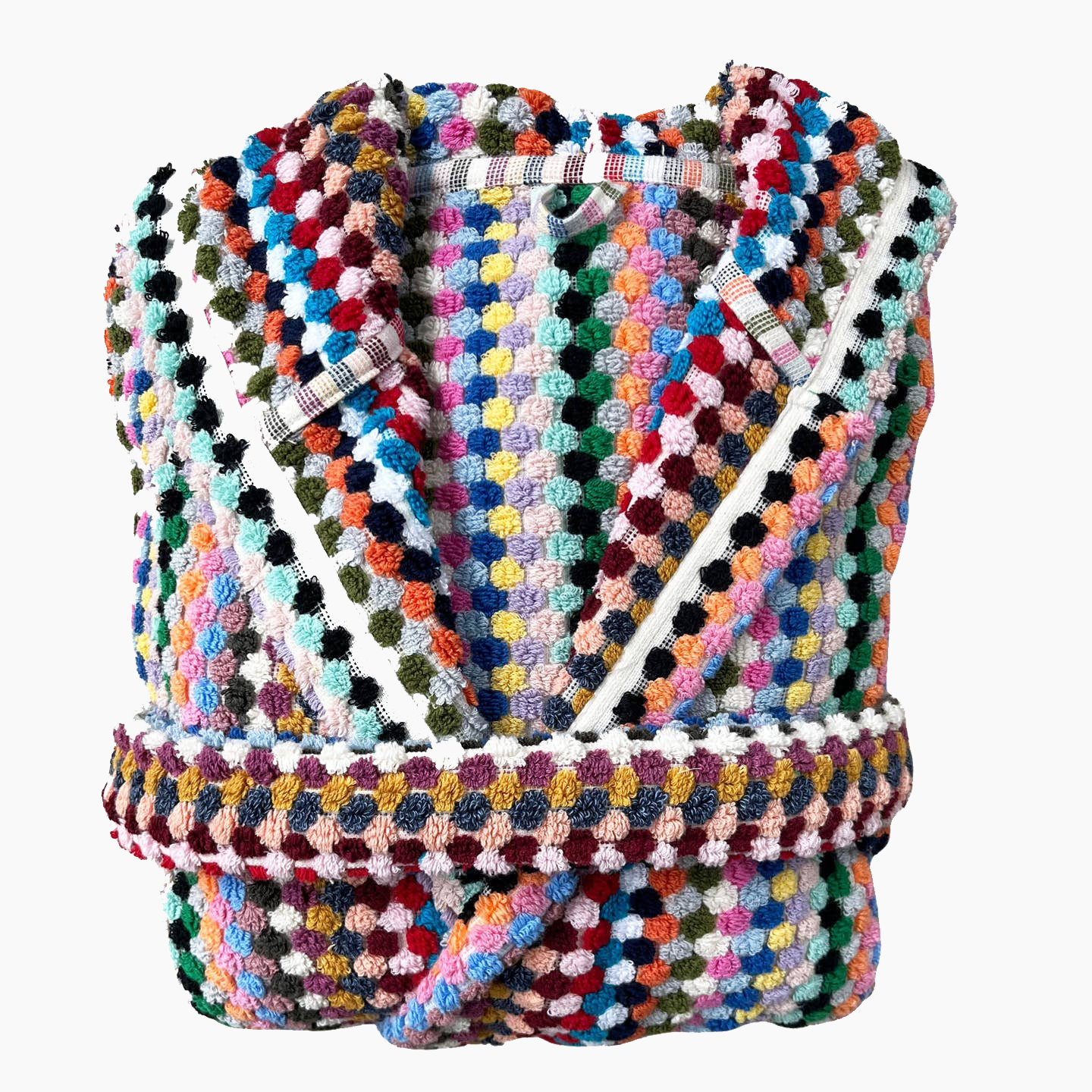 Rainbow Pom Pom Bathrobe Turkish Cotton