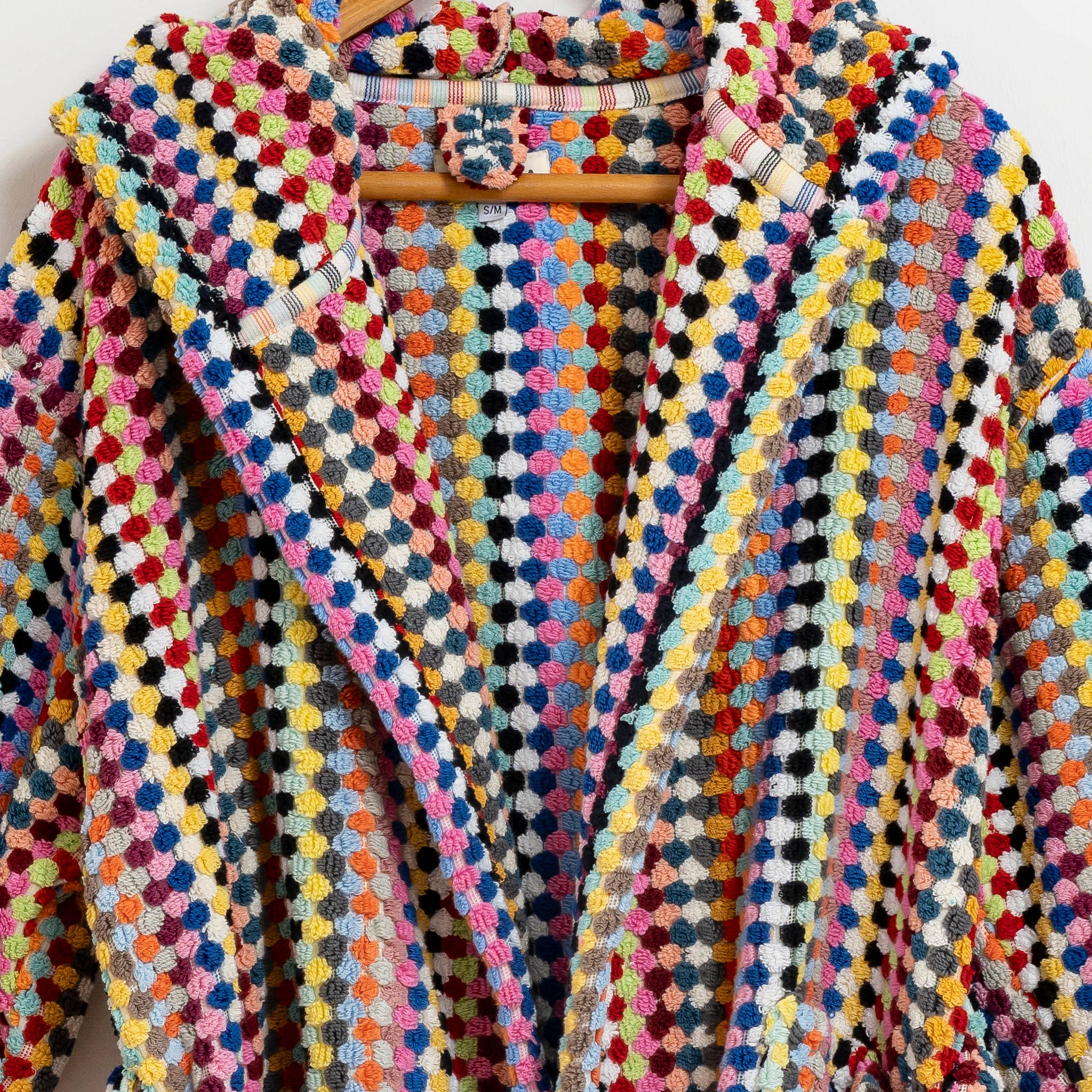 Rainbow Pom Pom Bathrobe Turkish Cotton