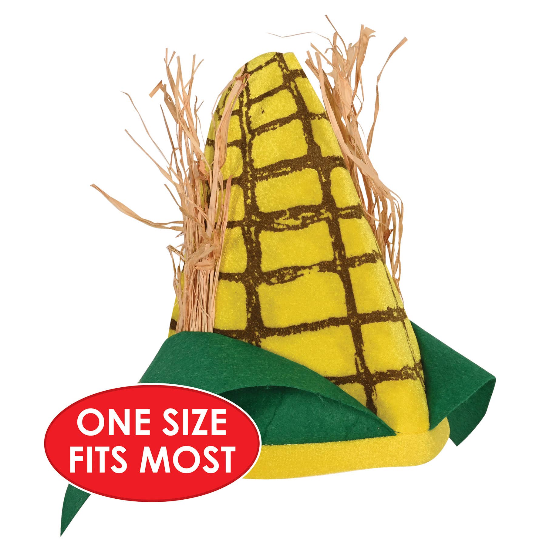 Plush Corn Cob Hat, one size fits most