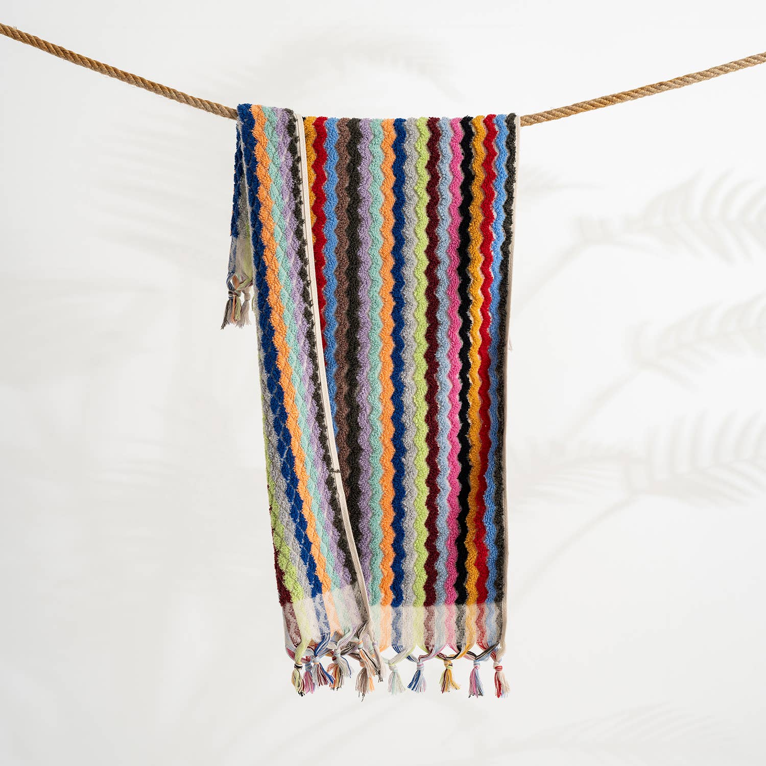 Pompom Zigzag Handloomed Turkish Hand Towels farmhouse Decor