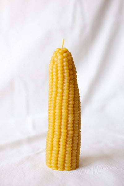 Beeswax Corn Candle: Yellow