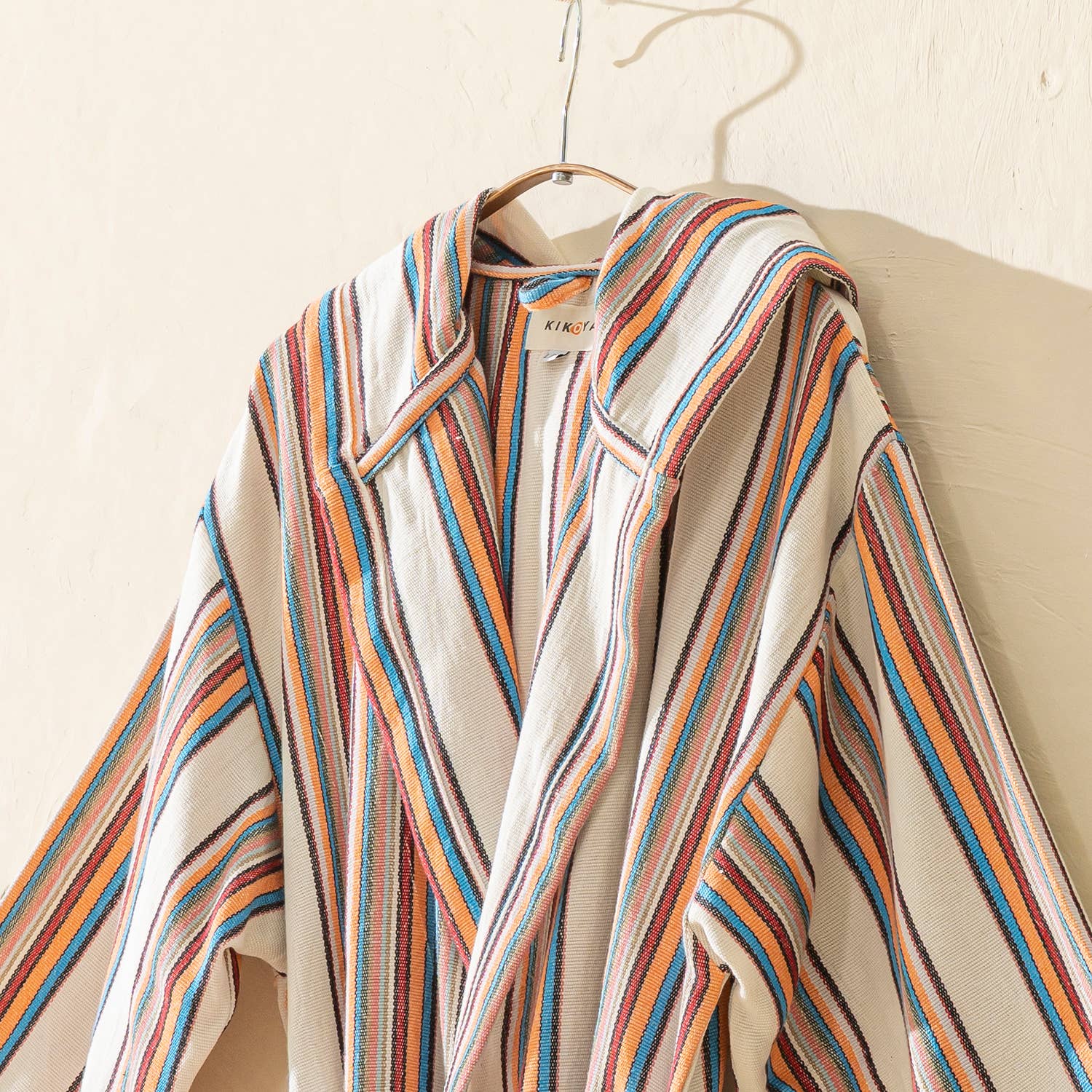 Bathrobe Turkish Cotton LightWeight Quickdry Multicolor Striped Robe