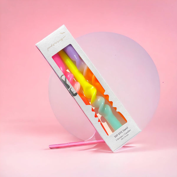 Dip Dye Swirl - Topsy Turvy Taper Candle