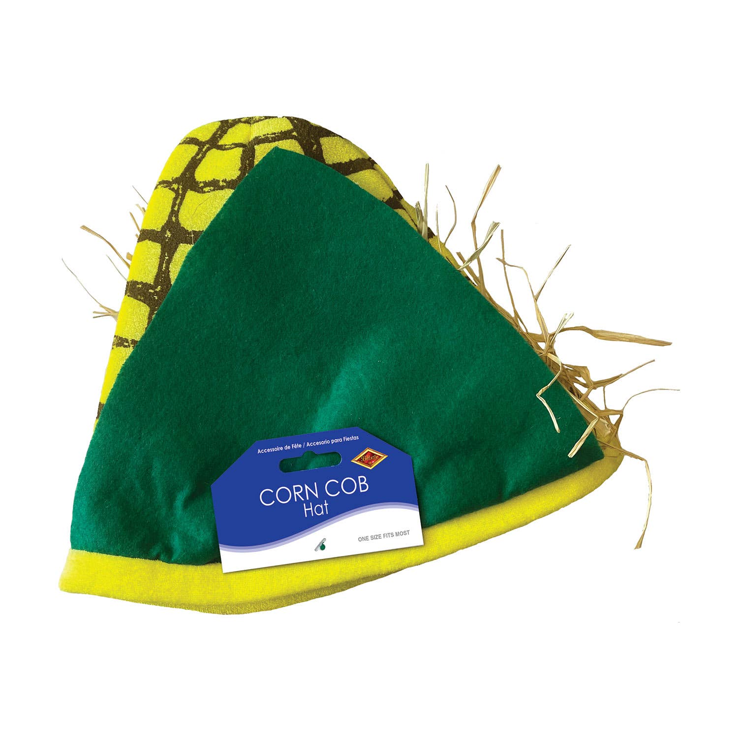 Plush Corn Cob Hat, one size fits most