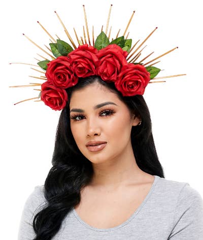 Red Rose Halo Crown