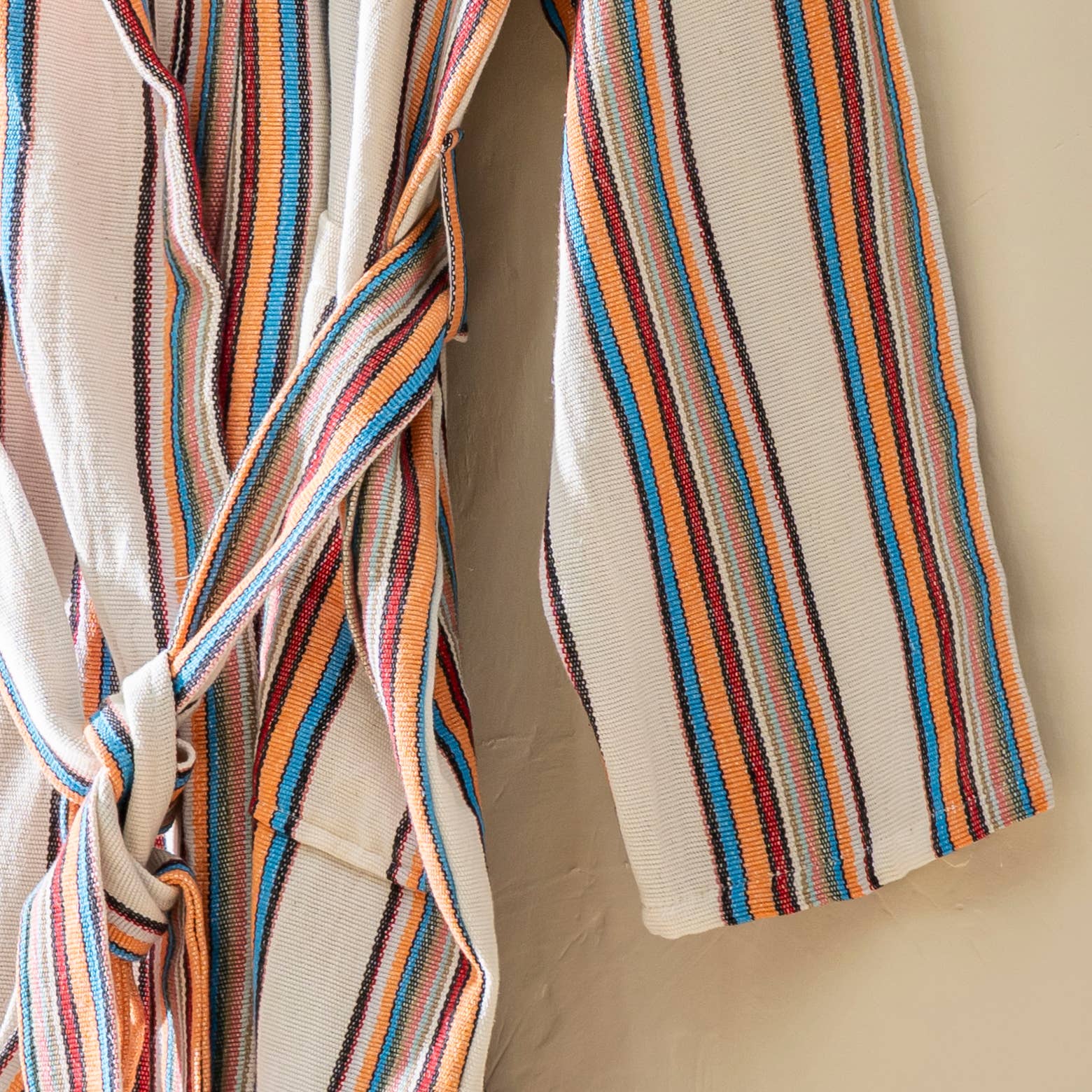 Bathrobe Turkish Cotton LightWeight Quickdry Multicolor Striped Robe