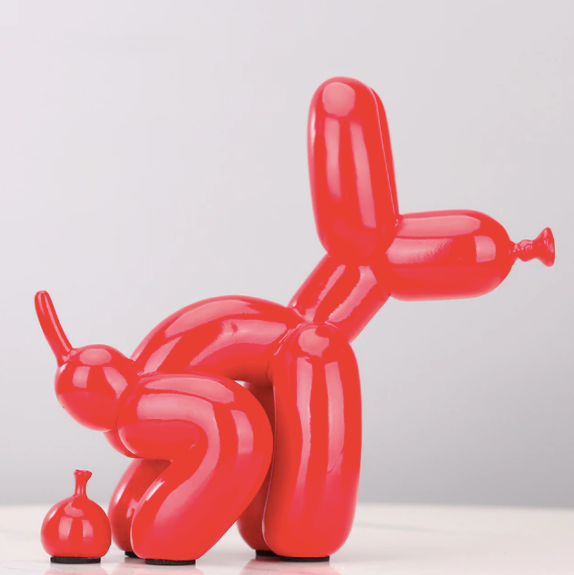 Pooping Dog Balloon Animal - Red