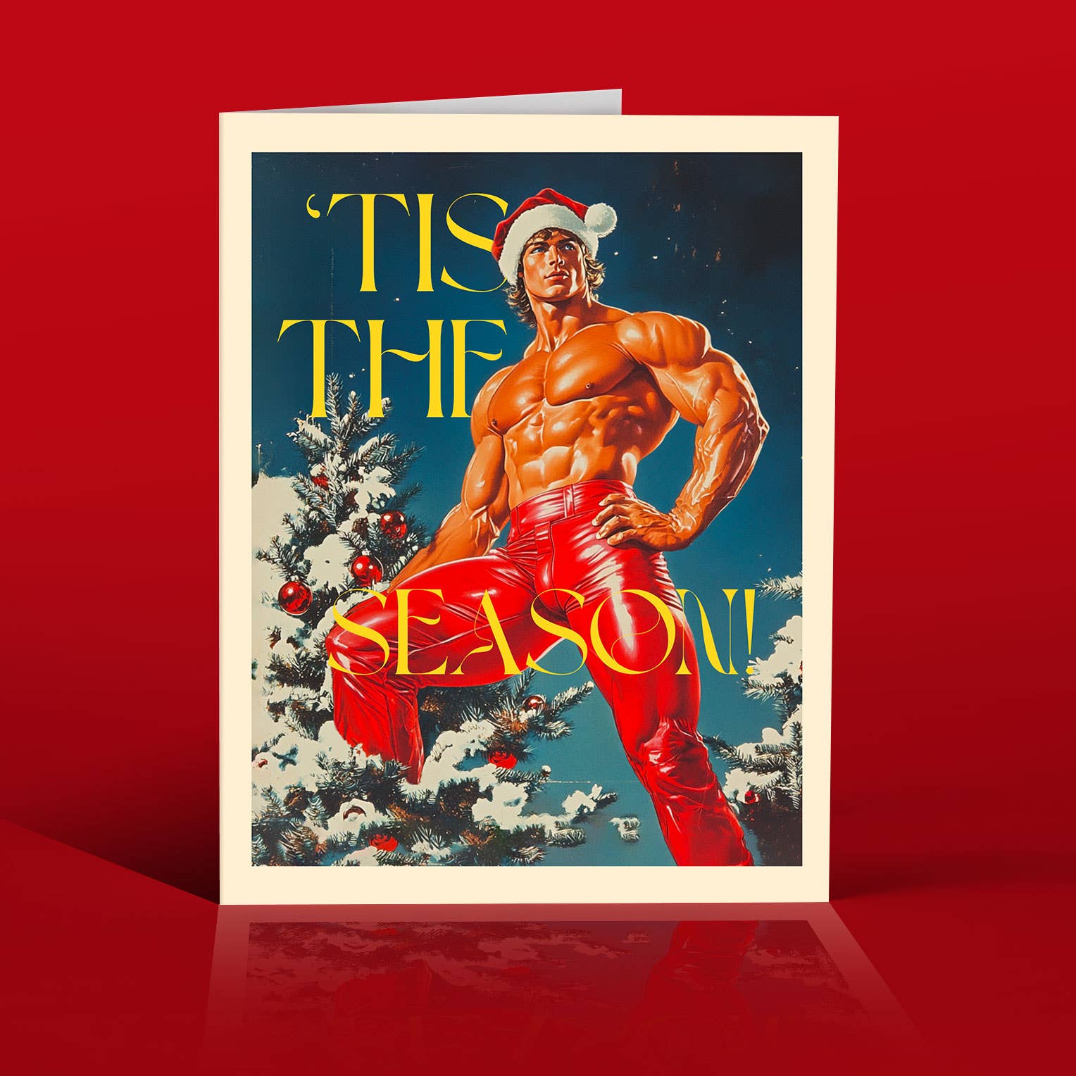TIS THE SEXY SEASON christmas, gay, holiday card