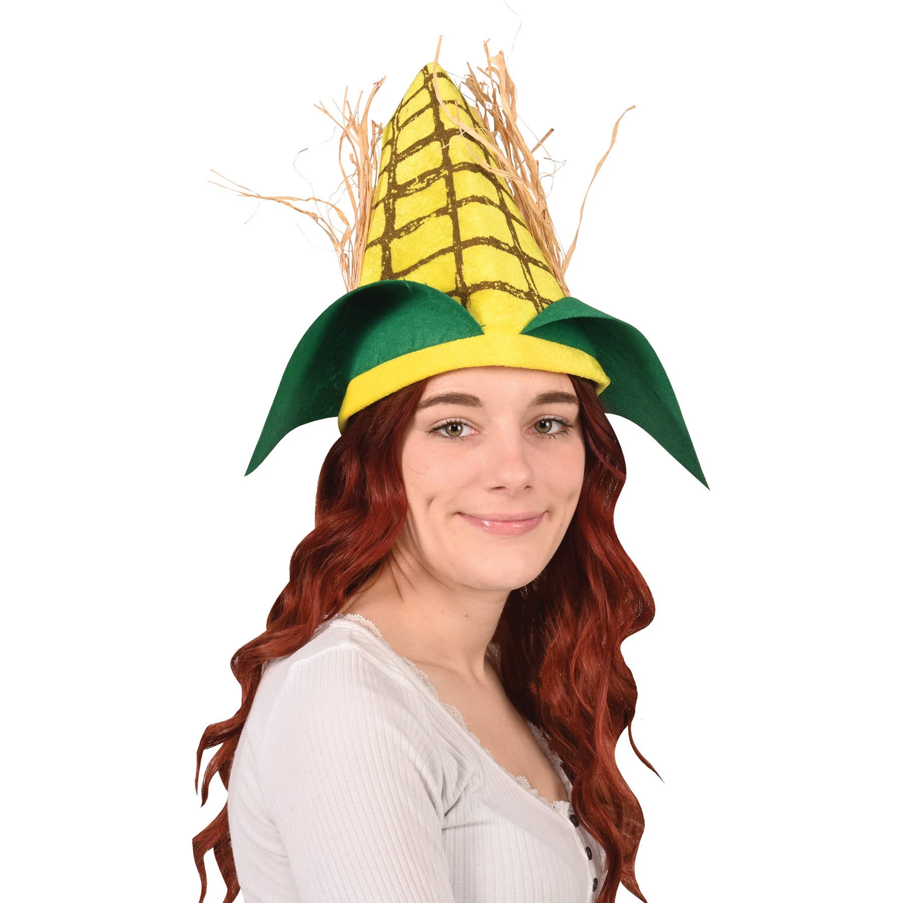 Plush Corn Cob Hat, one size fits most