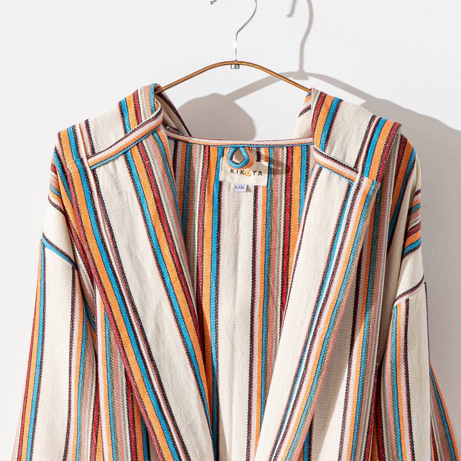 Bathrobe Turkish Cotton LightWeight Quickdry Multicolor Striped Robe