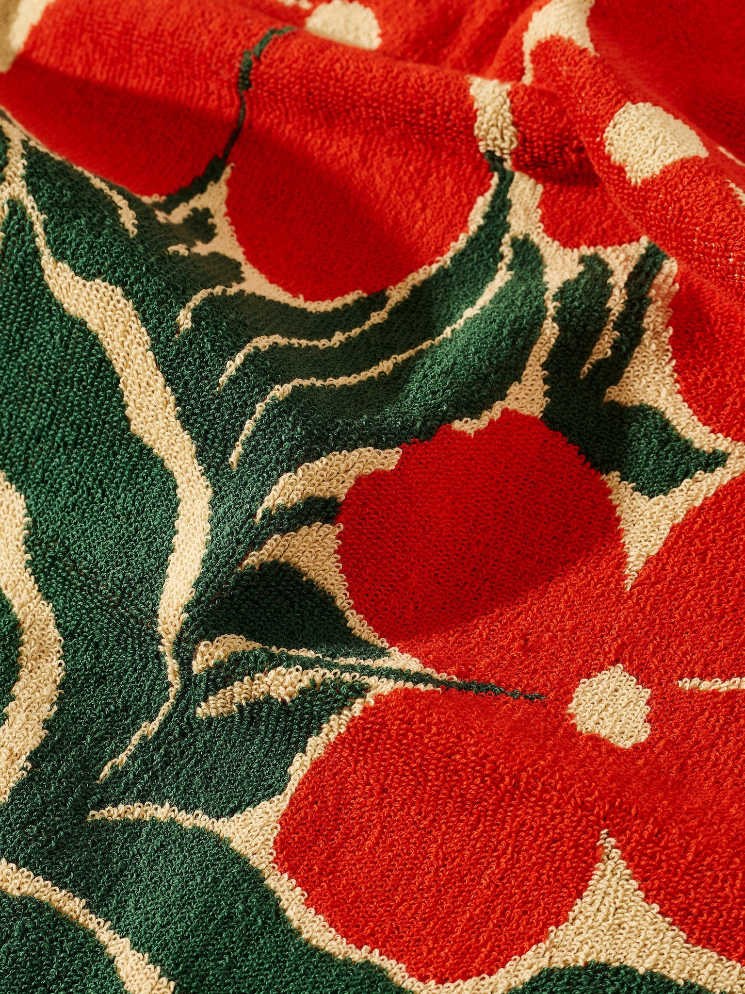 Orange Flower Terry Cloth Hand/Kitchen Towel