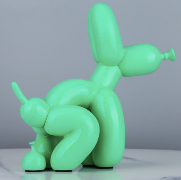Pooping Dog Balloon Animal - Minty Green