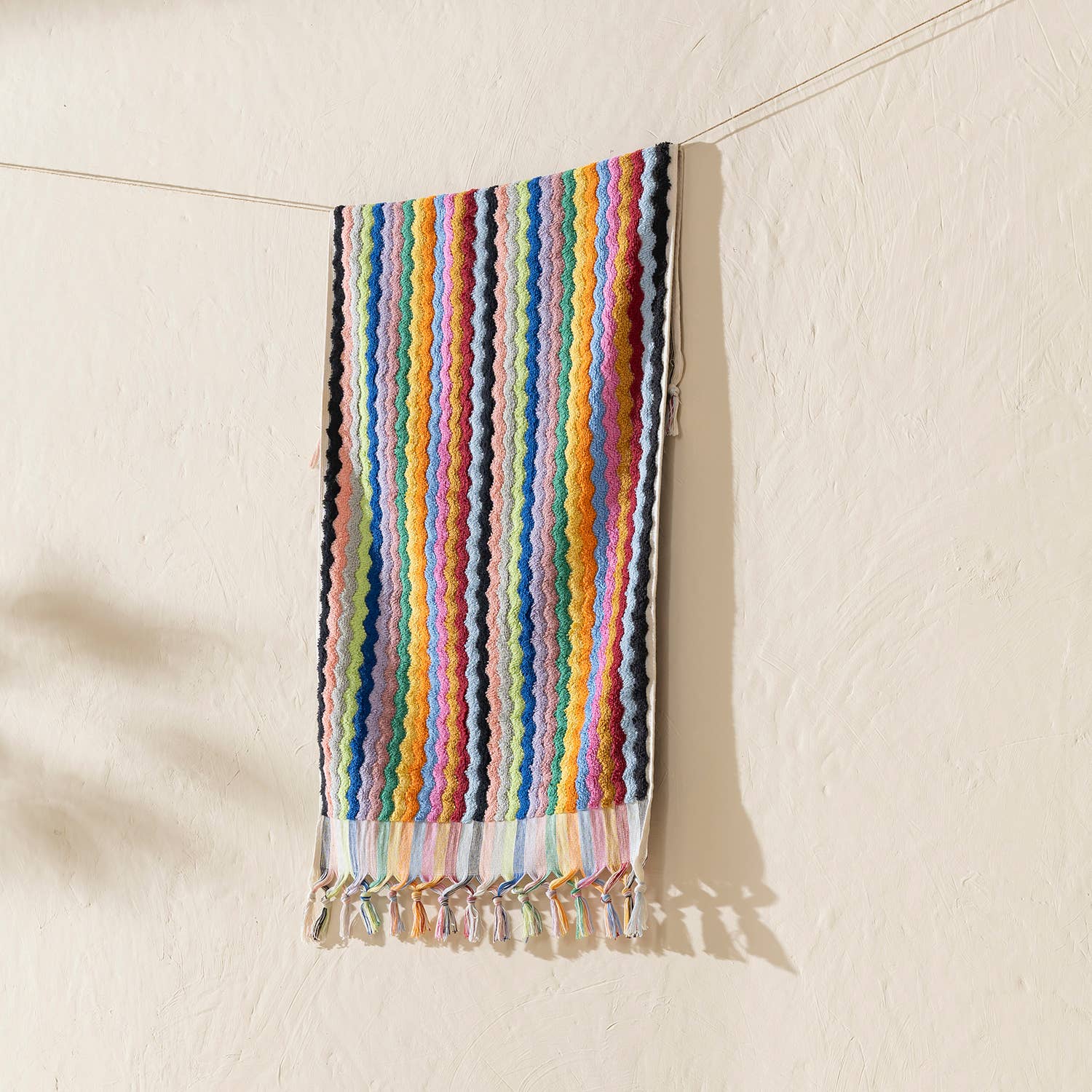 Pompom Zigzag Handloomed Turkish Hand Towels farmhouse Decor