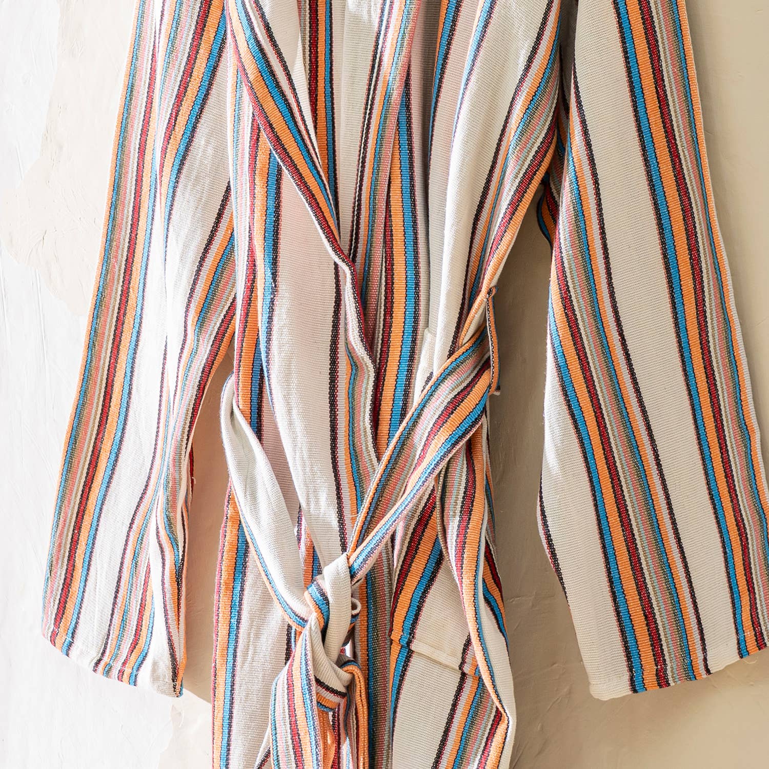 Bathrobe Turkish Cotton LightWeight Quickdry Multicolor Striped Robe