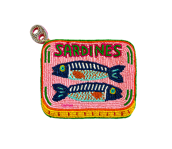 Beaded Sardines Coin Purse Lily Posh, Seed Bead Coin Pouch