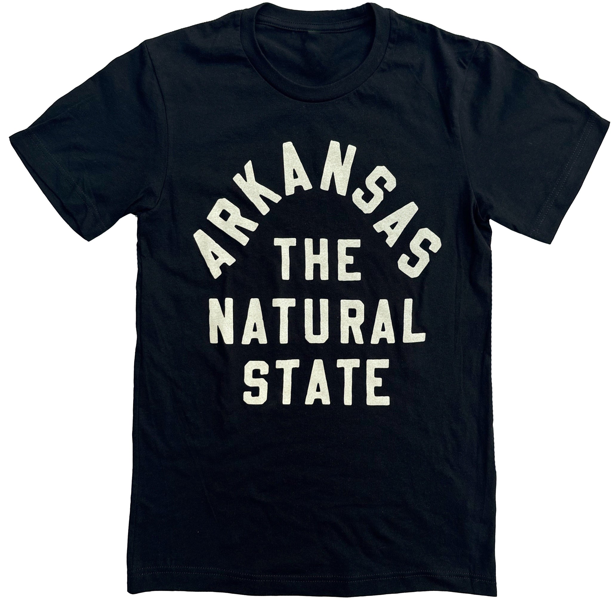 Arkansas the Natural State Tee in Black