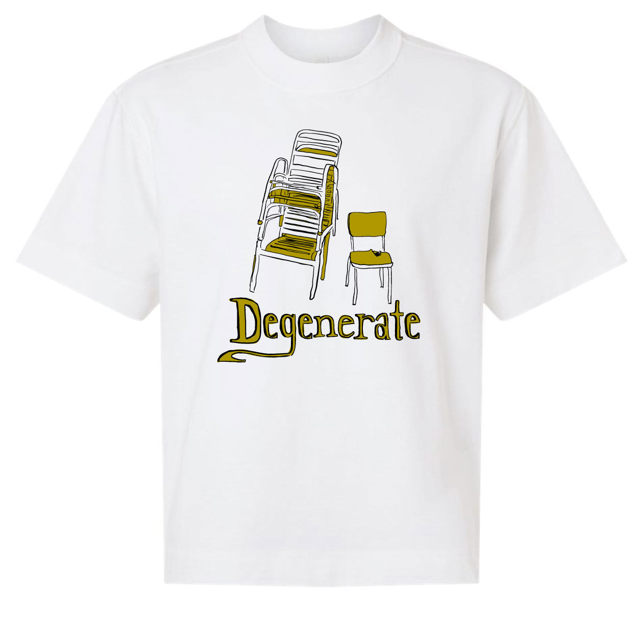 Degenerate Chairs Stacked Boxy Tee