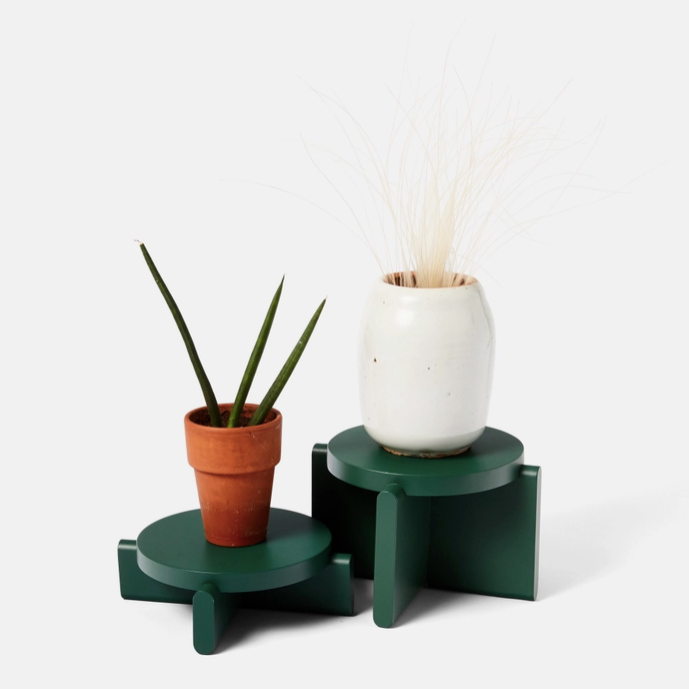 Green Pedestal Set