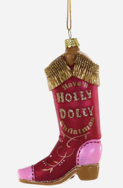 Have a Holly Dolly - Boot Ornament