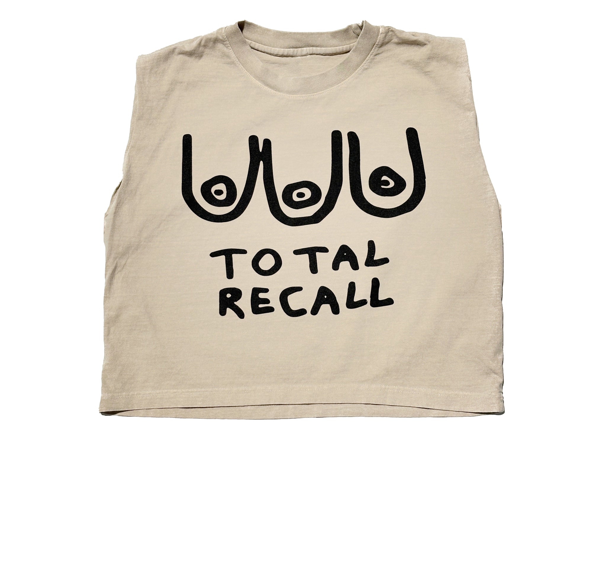 Total Recall Three Titties Sleeveless Muscle Crop