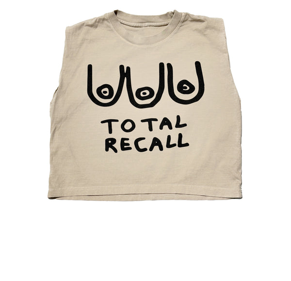 Total Recall Three Titties Sleeveless Muscle Crop