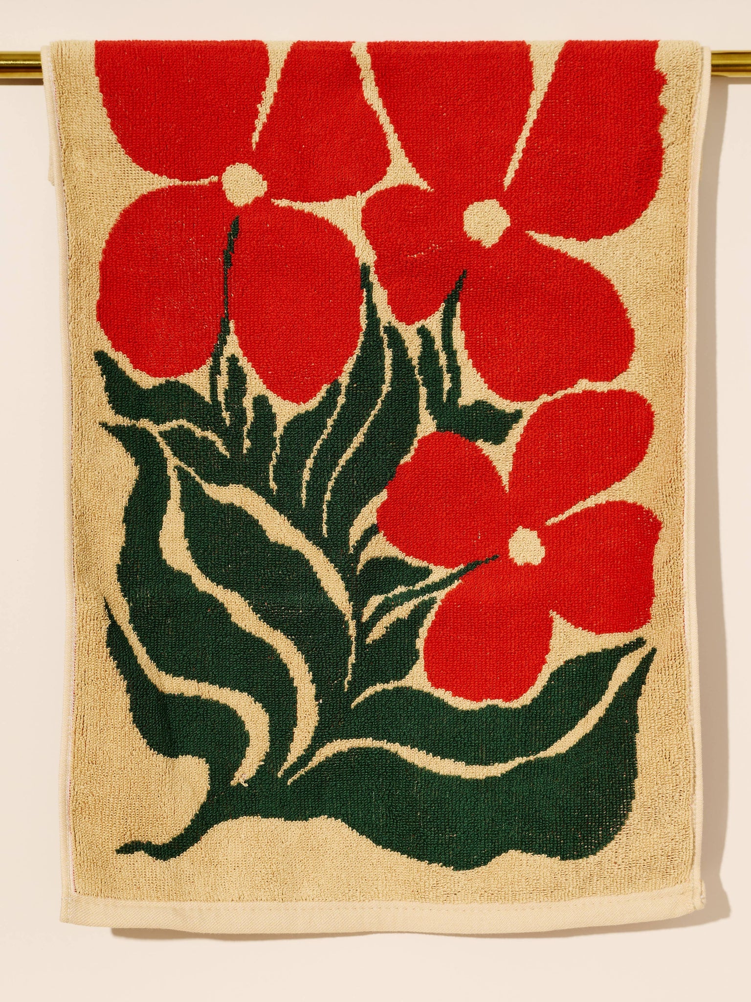 Orange Flower Terry Cloth Hand/Kitchen Towel