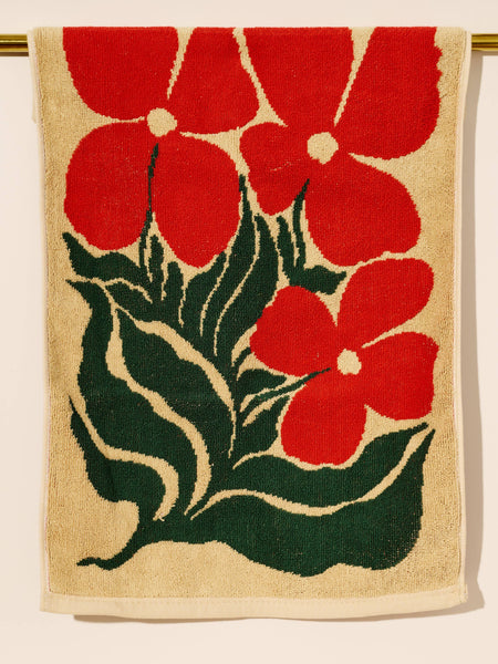 Orange Flower Terry Cloth Hand/Kitchen Towel