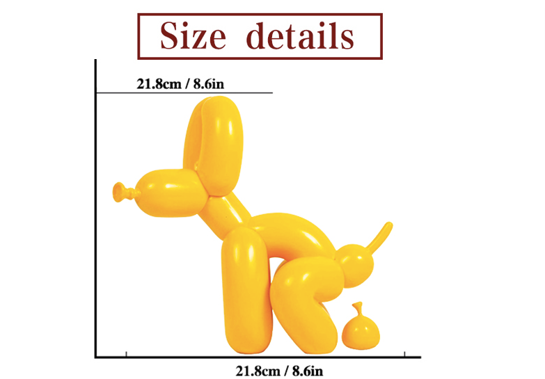 Pooping Dog Balloon Animal - Yellow