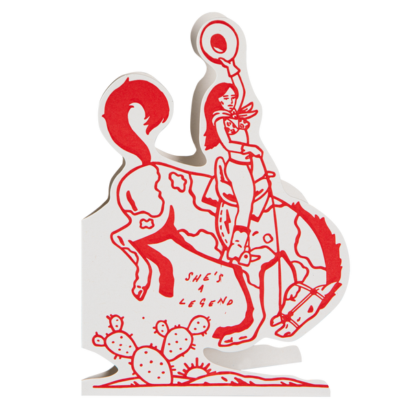 She's A Legend Cowgirl | Cut-Out - Greeting Card