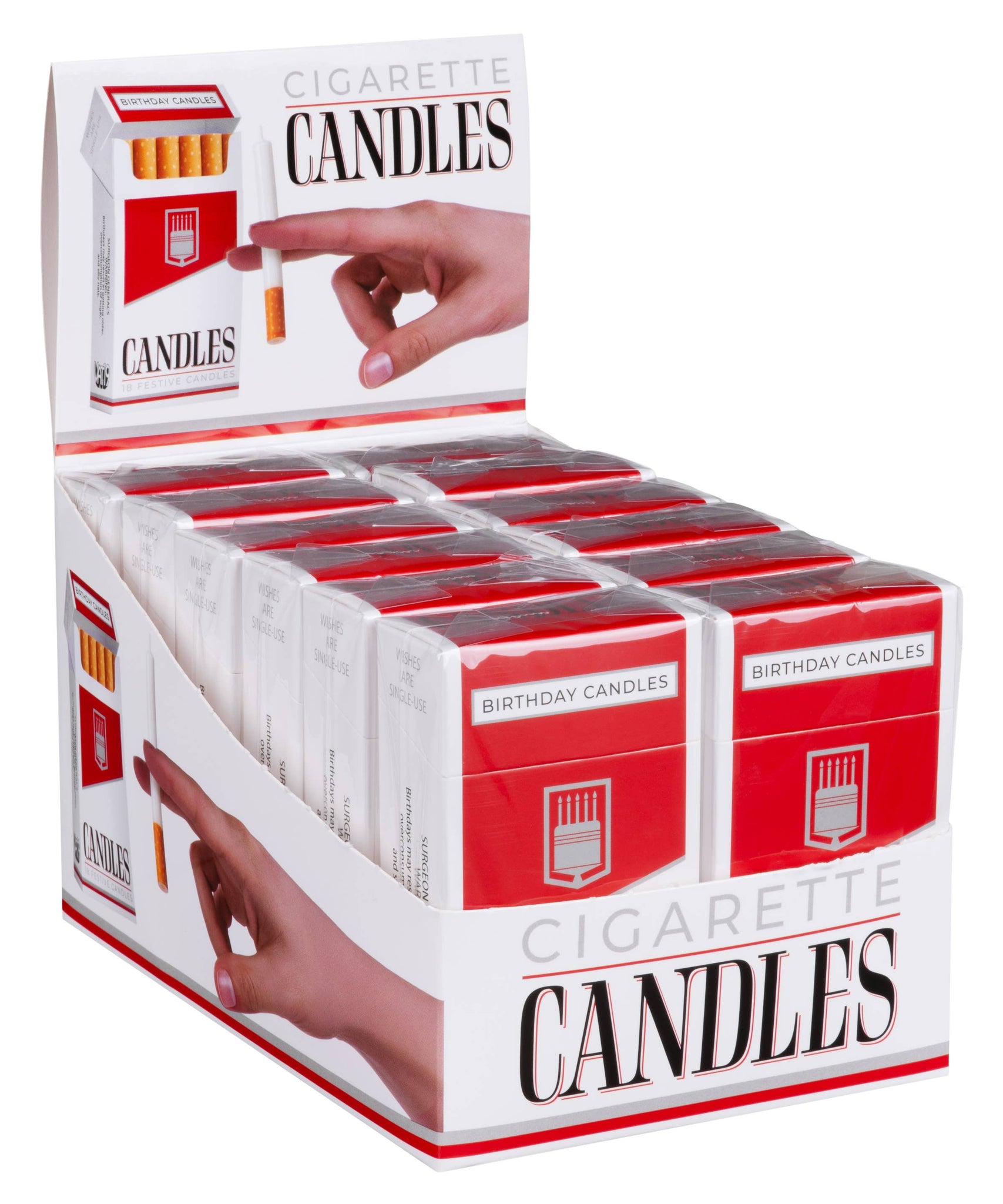 cigarette shaped candle New vanilla scented candles just arrived and with these novelty wax candles add an extra flare to the traditional birthday flame Cigarette shaped vanilla scented candles