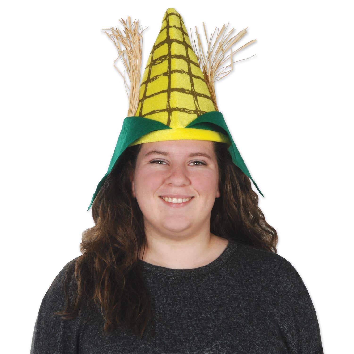 Plush Corn Cob Hat, one size fits most
