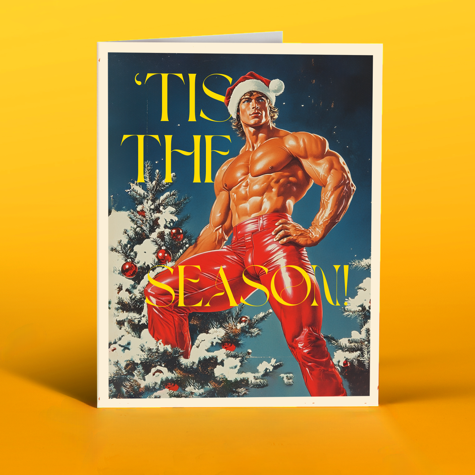 TIS THE SEXY SEASON christmas, gay, holiday card