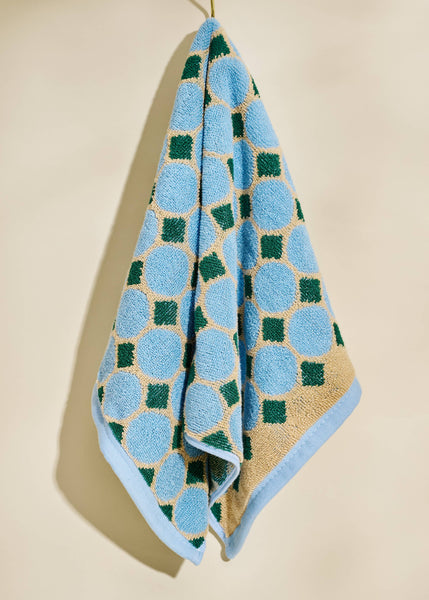 Poolside Geometric Terry Cloth Hand Towel