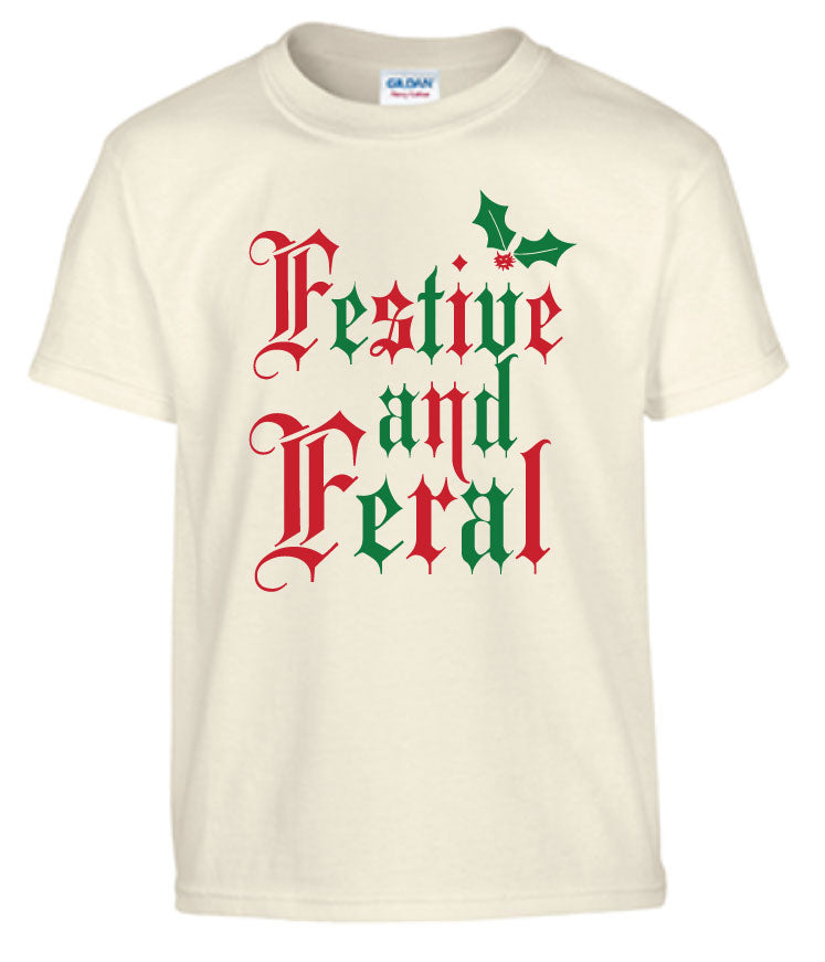 Festive and Feral Youth Tee