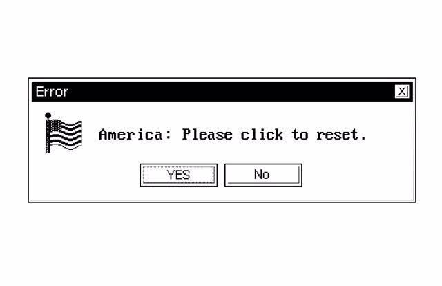 America Click To Reset Sticker