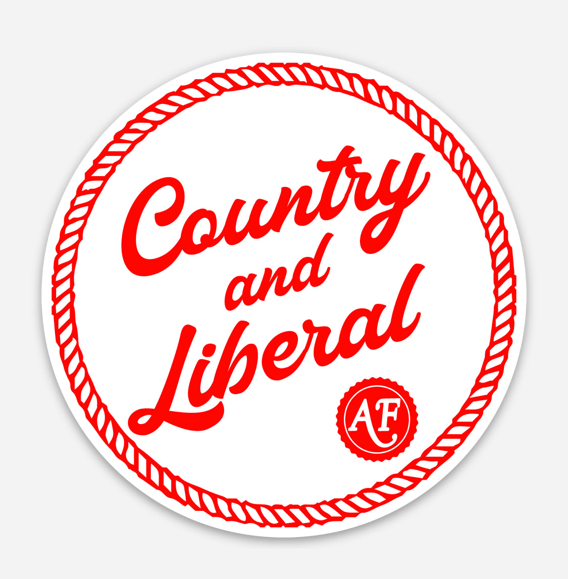 Country and Liberal AF Sticker