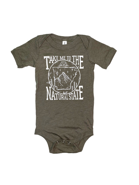 Take Me to the Natural State Baby Onesie