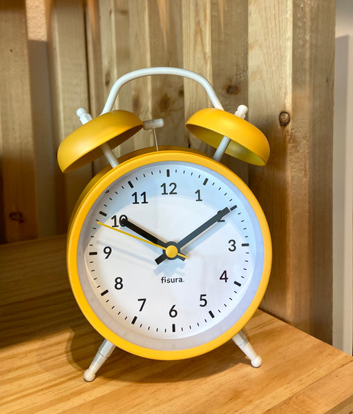 Alarm clock - Retro Yellow & White
